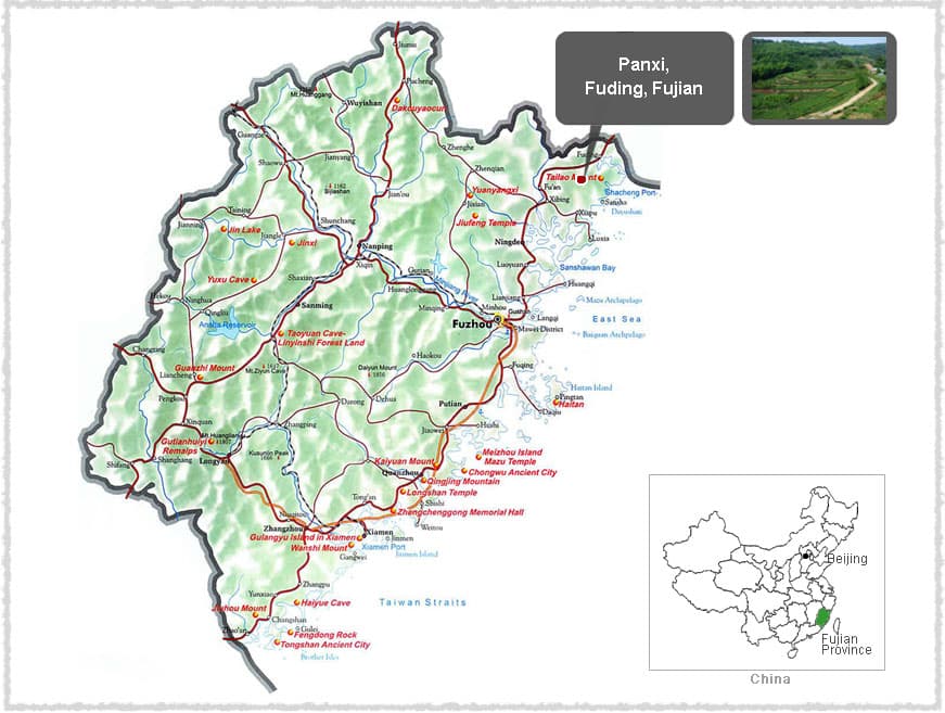 Map of Panxi, Fujian