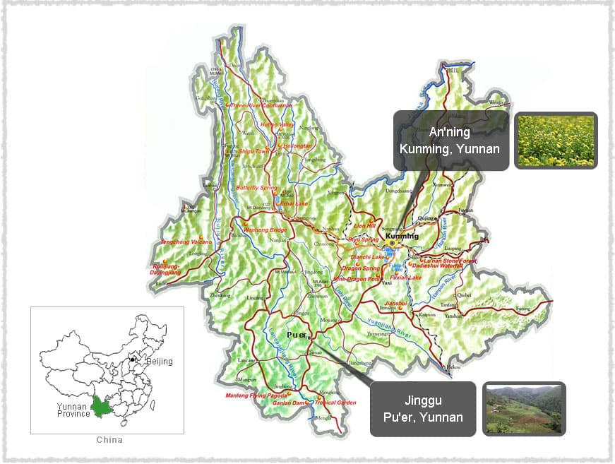 Map of Yunnan