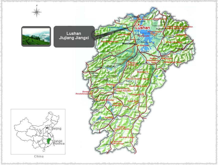 Map of Lushan