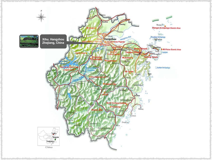 Map of Xihu