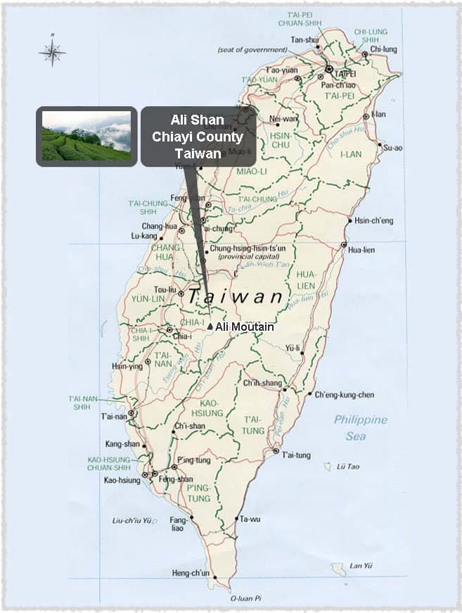 Map of Ali Shan