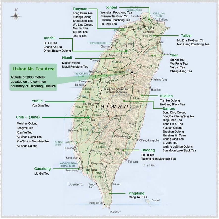 Map of Ali Shan