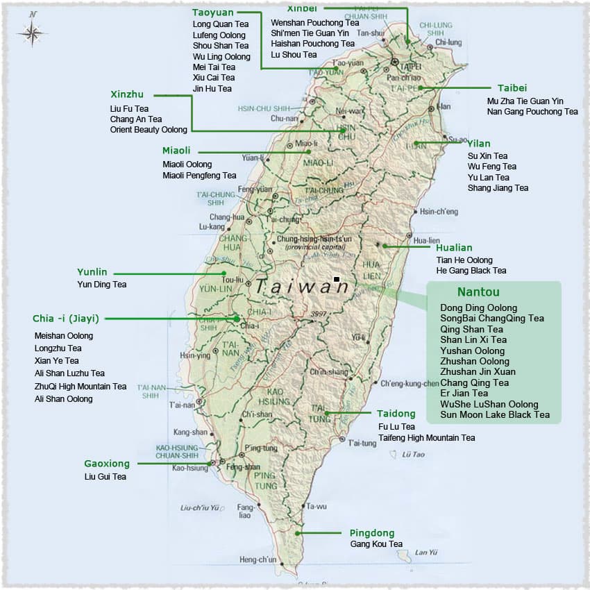 Map of Nantou