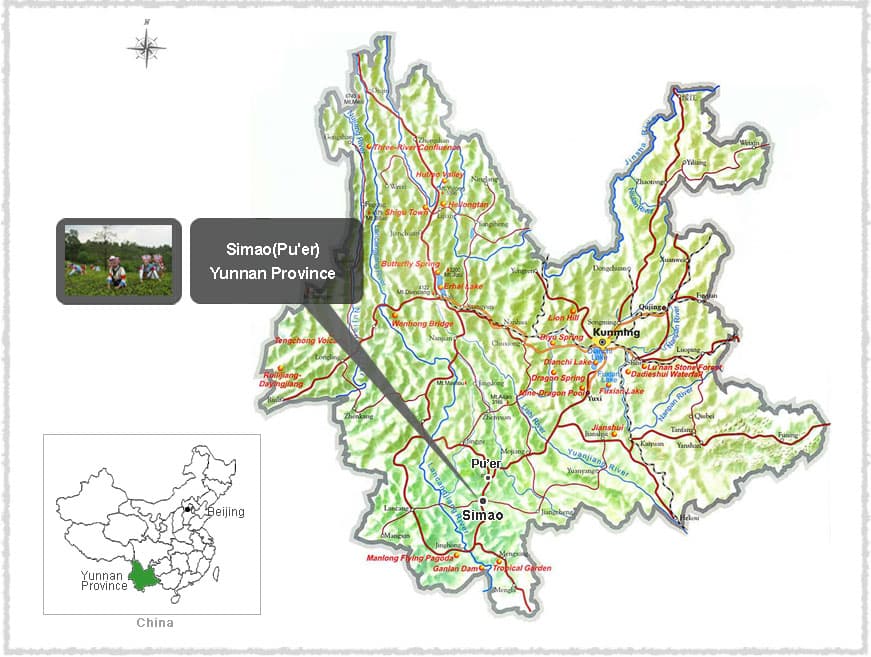 Map of Simao