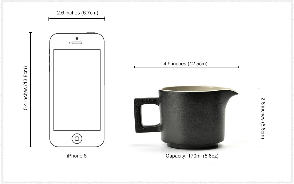 Tea Pitcher Dimensions