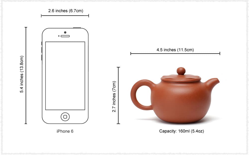 Lotus Seed Teapot Dimensions