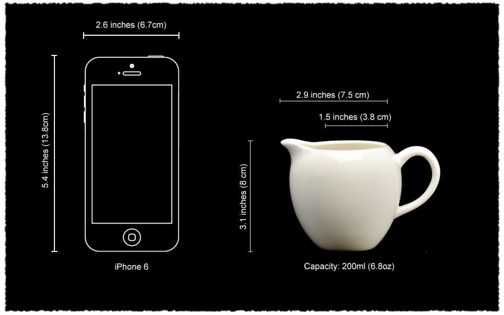 Tea Pitcher Dimensions