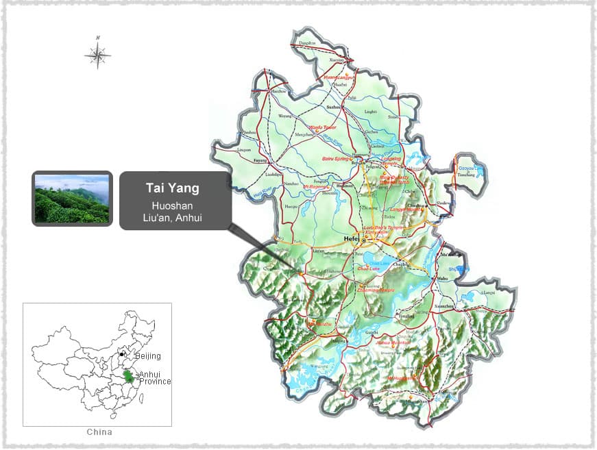 Map of Huoshan